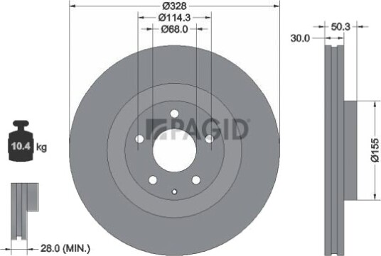 PAGID 56523NC Bremseskive PAGID 56523NC Bremseskive