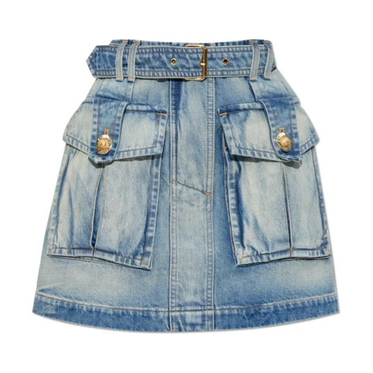 Balmain Dame Skjørt Blå XS,