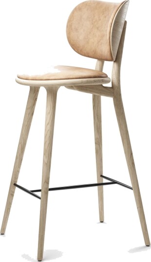 Mater The High Stool Barkrakk med Rygg Matt Eik 74 cm