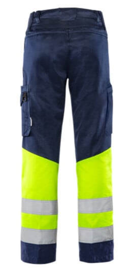 Fristads 2668 GPLU Arbeidsbukse varsel, Gul/Marineblå C54