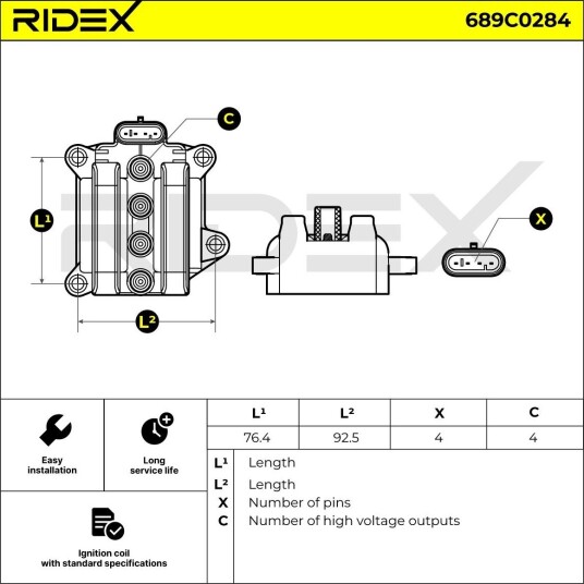 Tennspole RIDEX 689C0284
