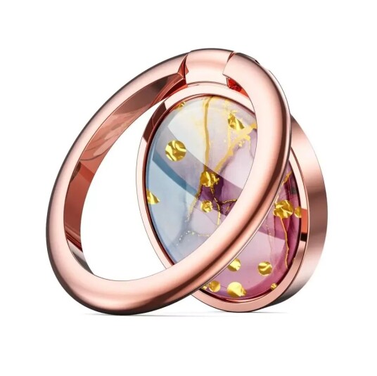 Tech-Protect Smartphone Finger Ring fra Tech-Protect med 3M Adhesive - Magnetisk - Marble Rose