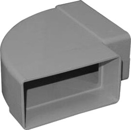 Fresh Plastsystem Rekt. Plastbøjning 204X60 Mm 90° Horisontal Grå.