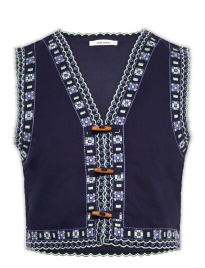 nué notes Araya Vest Navy 38