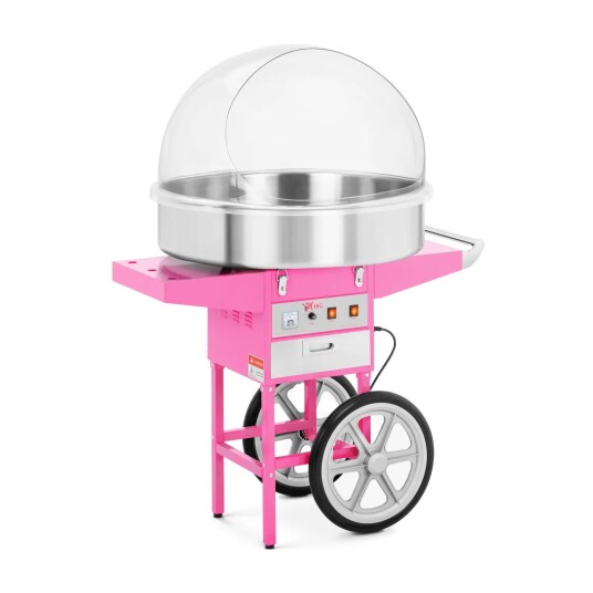 Royal Catering Sukkerspinnmaskin med vogn  72 cm  Beskyttelsesskjerm 10010133