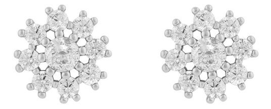 Snö Of Sweden Trinnie Round Earring Silver/Clear