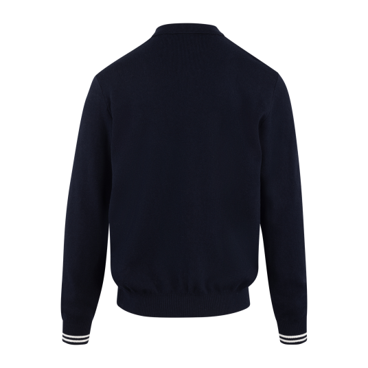Gandalf Cardigan Navy multi XXL Merino button sweater