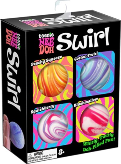 NeeDoh Teenie Swirl Stressballer 4-Pakk