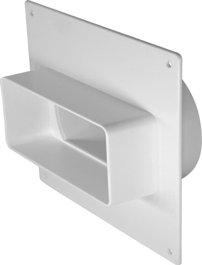 Europlast Flens Overgang kort fra flatkanal 110x55mm til Ø100mm rør KFSD