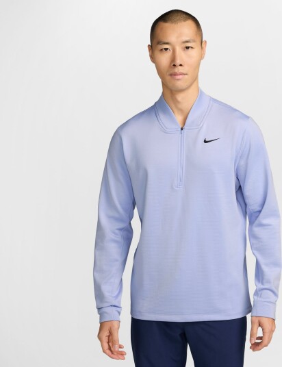Nike Velocity M Therma Fit 1/2 Zip Golf Top Golfgenser herre Purple Fade Black Large