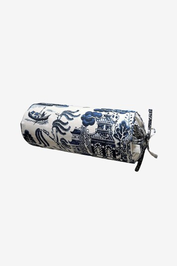 Mille Notti Willow Pillowcase Bolster Organic Blå