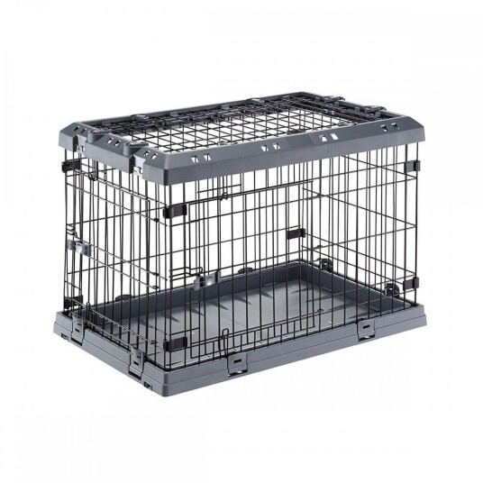 Ferplast Superior Hundebur 77x51x55 cm - Stødig Aluminium med Svart Finish