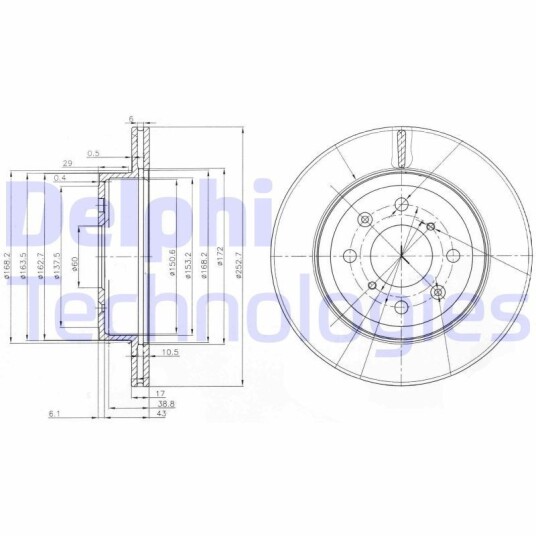 Bremseskive DELPHI BG3884