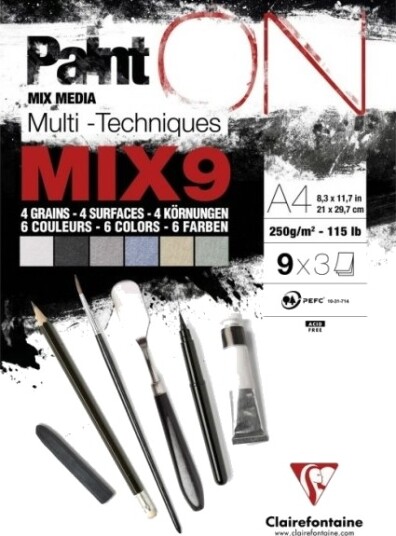 Clairefontaine Painton Mix9 Kunstpapir 250 G/M² 27 Ark