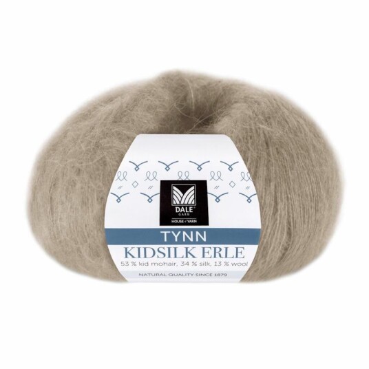Dale Garn Dale Garn Tynn Kidsilk Erle Gråbeige 4054 25g Dale Garn Dale Garn Tynn Kidsilk Erle Gråbeige 4054 25g
