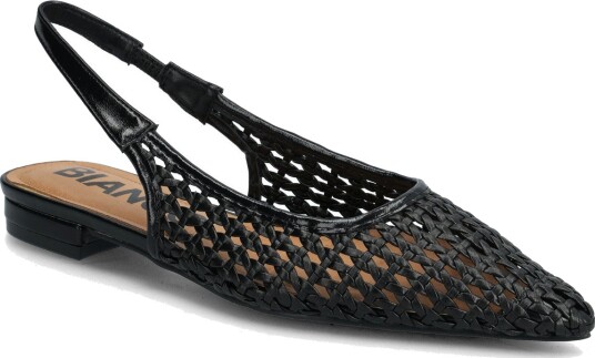Bianco Biabari Slingback Weaved Faux Leather   Black   41