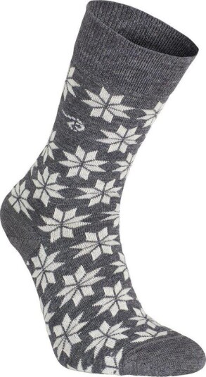Ivanhoe Unisex Wool Sock Snowflake Grey Marl 43 46