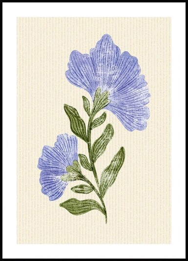 Vintage Flower Plakat / 40x50cm