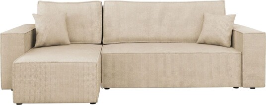 Hobson Sovesofa med Sjeselong 3 seter i Plysj Beige Hobson Sovesofa med Sjeselong 3 seter i Plysj Beige