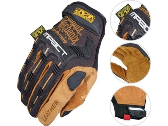 Mechanix Wear Gloves Durahide M-Pact S. Borrelås Trekdry Synthetic Leather 4X Palm Gear Armortex Finger Protection D30 Vibrasjonsbeskyttelse