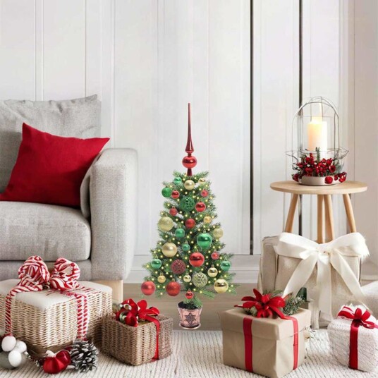  Juletre med 150 LED med stativ grønn 65 cm PE