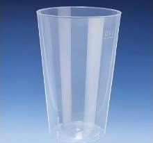 Plastbæger 40 Cl Ø85 Mm H128 Mm Flergangs Pp Semi Transparent,10 Ps X 50 Stk/Krt