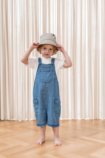 Fliink Hi Short Overall Light Denim Blue (104 / 4 år)