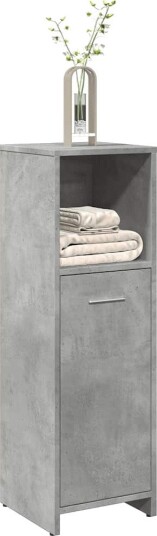 Baderomsskap betonggrå 30x30x95 cm sponplate 8721158435576