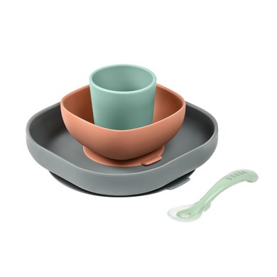 BEABA ® Silikon servisesett - mineral, 4 stk BEABA ® Silikon servisesett - mineral, 4 stk