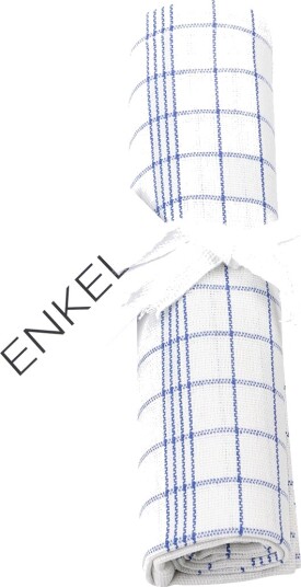 Enkel Kjøkkenhåndkle ruter Hvit små Hvit