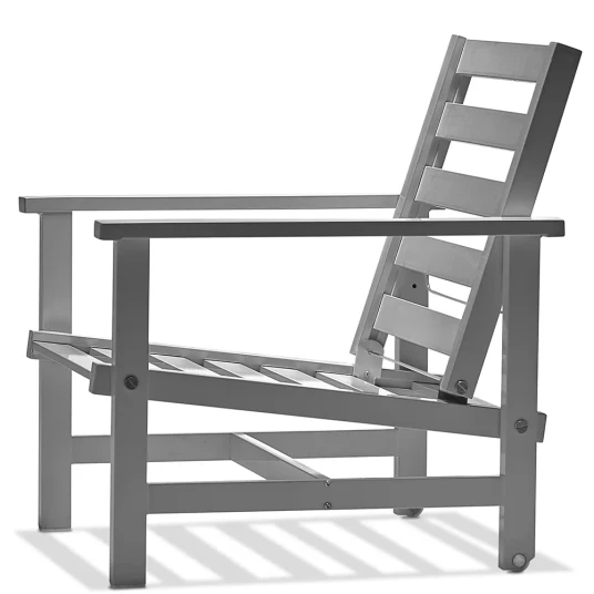 Fri Form Lænestol aluminium grå