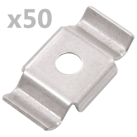  Gjerdeklemmer butterfly 50 stk rustfritt stål 144508