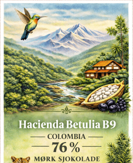 MONO Sjokoladeplate Colombia Hacienda Betulia B9 76% MONO Sjokoladeplate Colombia Hacienda Betulia B9 76%