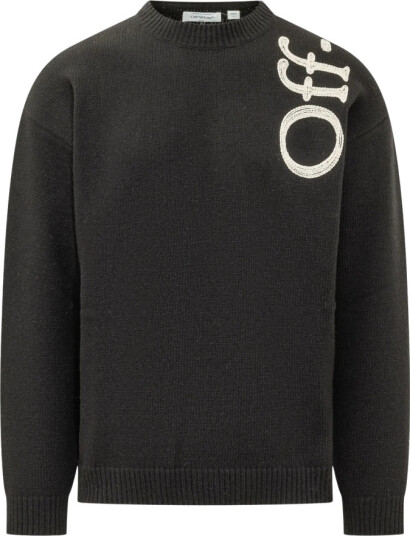 Off White Herre Strikkevarer Svart L,