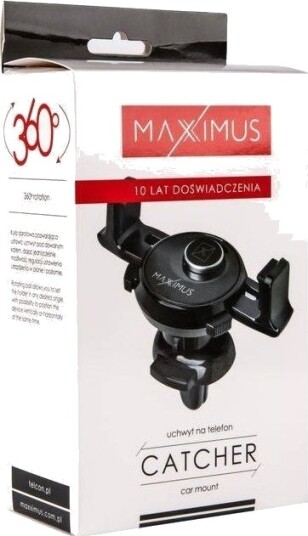 Maxximus Bilholder Maxximus Catcher Svart For Luftem/Gitter Selvlåsende Maxximus Bilholder Maxximus Catcher Svart For Luftem/Gitter Selvlåsende