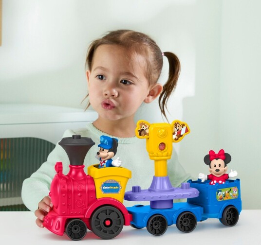 Fisher-Price Disney Jr Fisher-Price Mickey & Minnie Musical Train By Little People Red ONE SIZE Fisher-Price Disney Jr Fisher-Price Mickey & Minnie Musical Train By Little People Red ONE SIZE
