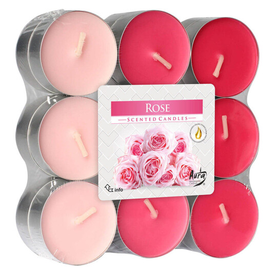 Duftlys 18 stk. Rose duftende telys
