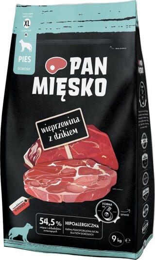 Pan Mięsko Tørrfôr Xl Svin Med Villsvin 2 X 9 kg