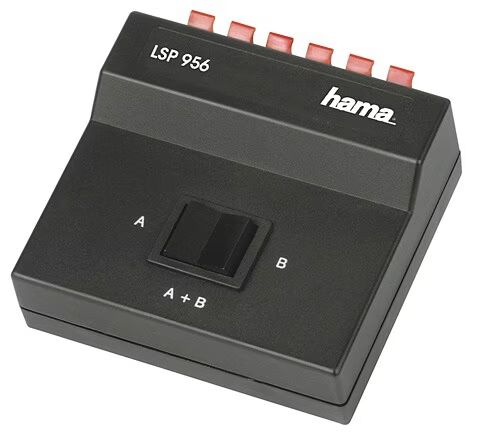 Hama LSP 956 Høyttalerbryter Sort - 2-veis Switching Console