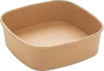 Bowle Firkantet 170X170x50 Mm 900 Ml Kraft Med Pe Brun,6 Pk X 50 Stk/Krt