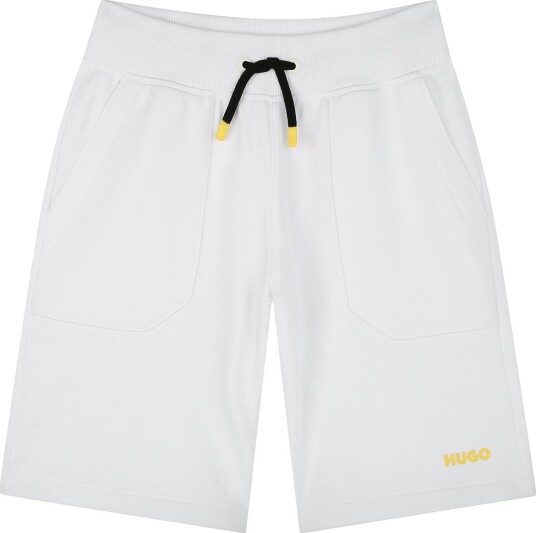 HUGO Shorts Hvit m. Gul HUGO 10 år 140 Shorts