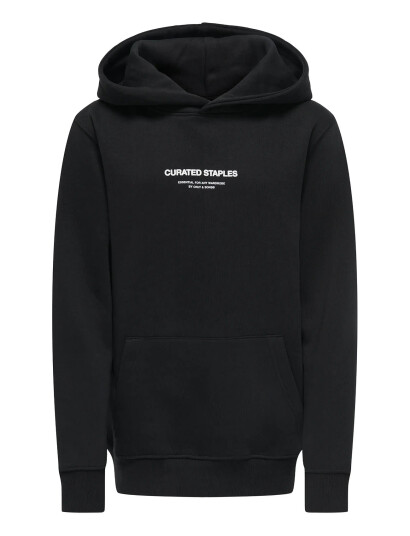 ONLY & SONS Osjcurated Reg Hoodie Sweat Vd Black 122-128