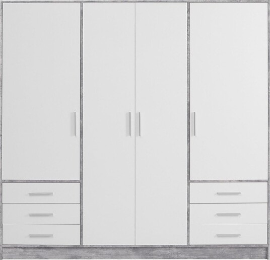 Ashgate Garderobe 207 cm - Grå/Hvit