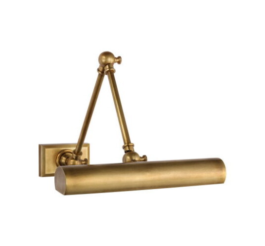 Visual Comfort Cabinet Maker 12" Double Library Light Antique Brass