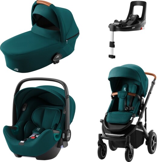 Britax Römer Premiumpakke Smile III + Bagdel + Britax iSense Bilstolsystem Atlantic Green