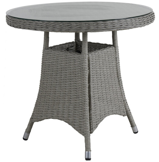 Brafab Hornbrook spisebord Grå med glass 80x73 cm Grå Brafab Hornbrook spisebord Grå med glass 80x73 cm Grå
