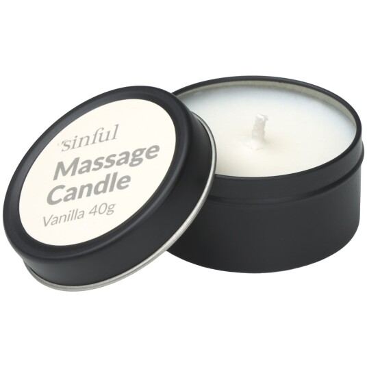 Sinful Vanilje Massasjelys 30 g - Hvit - Hvit