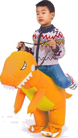 Halloween Oppblåsbart Dinosaur Ride-On Kostyme til Barn og Voksen