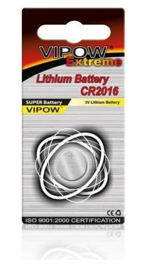 VIPOW Extreme CR2016 batteri 1stk/stk
