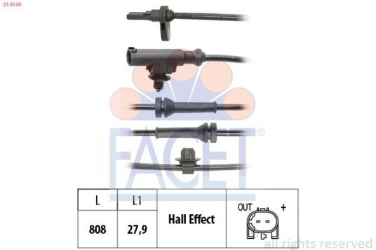 ABS sensor FACET 21.0120 ABS sensor FACET 21.0120